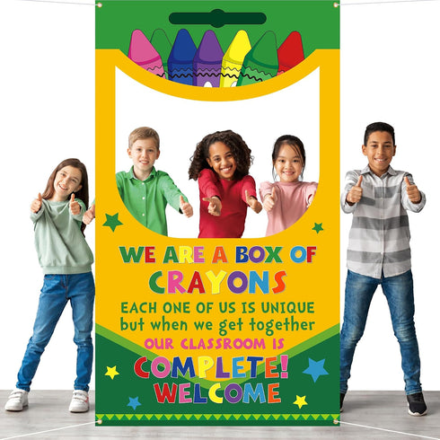 Back to School Crayon Box Photo Booth Decoration Frame Giant First Day