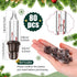 80 Count Bulbs Bulbs White,6Vx0.08A) Mudder Christmas Replacement Mini Light with Base Christmas Tree Incandescent Wire