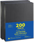 Binditek 200 Pack 16 Mil Sand-Textured Polycover, Midweight Binding Front and Back Covers, 8-1/2" x 11", Black