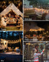 24.6Ft Lights,10 Bulbs Dimmable Holidays,2700K BRIMAX USB Powered String LED Waterproof & Shatterproof Outdoor Camping