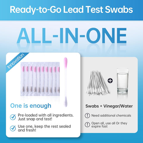 All-in-1 30 30 AAwipes Lead Test Kit Swabs Results in Seconds at Home Lead Testing Kit for Paint Convenient Use No