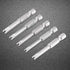 5 Pcs 1/4" Hex Shank Alloy Steel U Shape Magnetic Screwdriver Drill Bits Set, 50MM Length U4 U5 U6 U7 U8