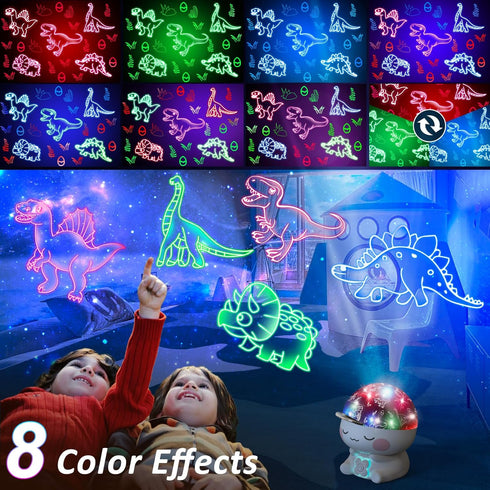 CHENFAN Dinosaur Night Light for Kids Room, Dino Projection Toy for 1-12 Year Olds, Birthday Holiday Gifts for Girls