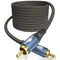 EMK Subwoofer Cable RCA to RCA Audio Cable 24K Gold-Plated Nylon Braided