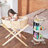 DTK 3 Tier Metal Utility Rolling Cart with Table Top and Side Bags, Storage Organizer with Wheels (White)