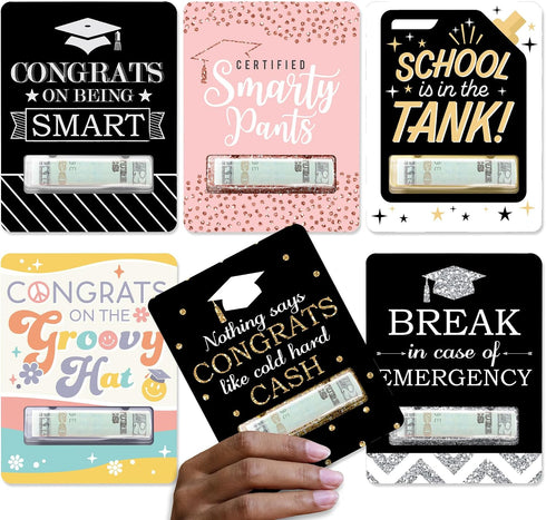 Big Dot of Happiness Assorted Graduation - DIY Graduation Party Cash Holder