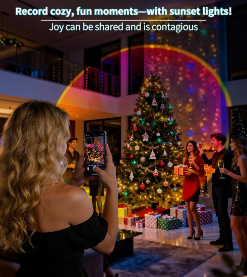 Sunset 360 AIHYING Lamp Projector,Multicolor Changing Night Light Degree Rotation Rainbow Led Sun Lamp for Photography