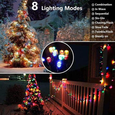 2 Pack 144 400 8 Joomer Solar Christmas Lights, Total FT LED Modes Waterproof Solar String Lights Outdoor Auto ON/Off