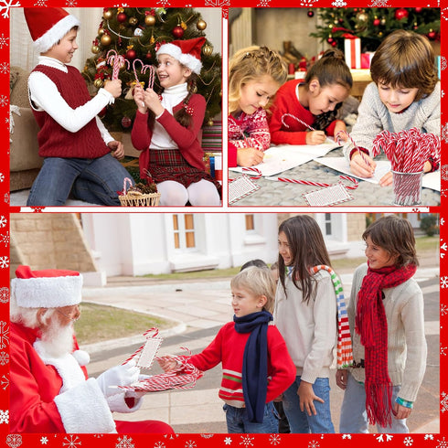 Zhanmai 121 Pcs Candy Cane Meaning Story Gifts Set - 60 Pcs Religious Cards and 60 Pcs Candy Cane Pens