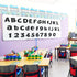 Colarr 216 Pcs Glitter Bulletin Board Letters, Black 4 Inch Alphabet, Numbers, Punctuation Cutouts with Adhesive Dots