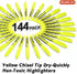 Shuttle Art 144 Pack Highlighters, Yellow Highlighter Pen Bulk, Non-Toxic Chisel Tip Markers for Home School Office