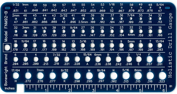 Holistic Drill Bit Gauge, 3 Drill Bit Gauges in One Tool