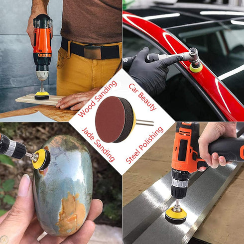 MAPRIAL 150 PCS 3 Inch Sanding Discs, Hook and Loop Sandpaper 80-2000 Grit for Drill Sander Grinder Woodworking