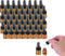 50 Pack 1ml Amber Glass Dropper Vials for Essential Oils, Empty Bottles with Black Screw Cap
