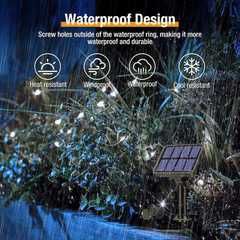2 Pack 160LED 66FT 8 btfarm Solar String Lights Outdoor - Solar Fairy Lights Outside Waterproof Modes, Copper Wire