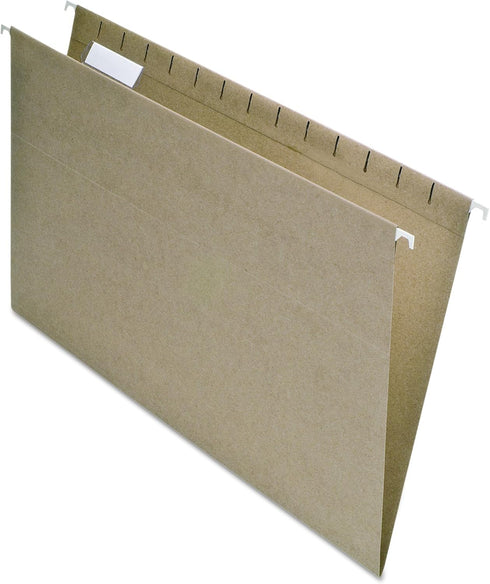 Pendaflex Earthwise 100% Recycled Hanging File Folders, 1/5 Cut, Legal Size, Natural, 25 per Box