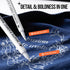 Set 2 Gain-Art White Fabric Marker for Dark Clothes, Wash-Resistant, No Bleed, Quick Dry Professional Dual Tip Pen