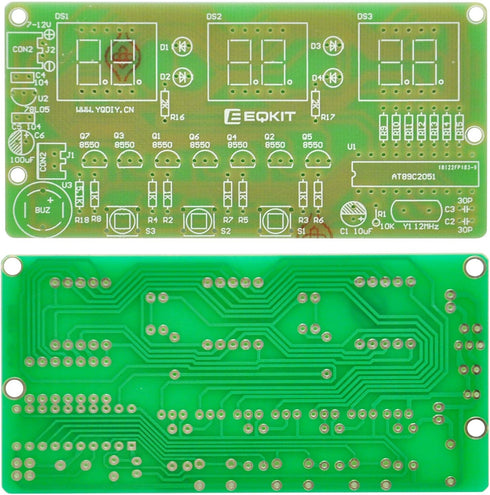 Gikfun 6 Bits Digital LED DIY Kits PCB Soldering Practice Learning Board AT89C2051 FR-4 for Arduino EK1323