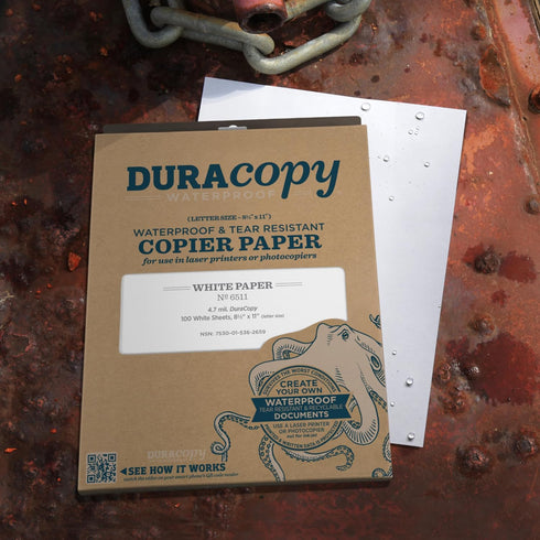 8.5" 11", 25 Pack 6511-25) Rite in the Rain Waterproof Copier Paper (DURACOPY), x White, Synthetic Sheet (No.