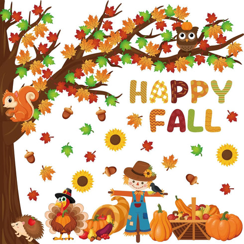 Fall Tree Bulletin Board Decorations for Classroom Autumn Thanksgiving Cutouts for School Home Decor