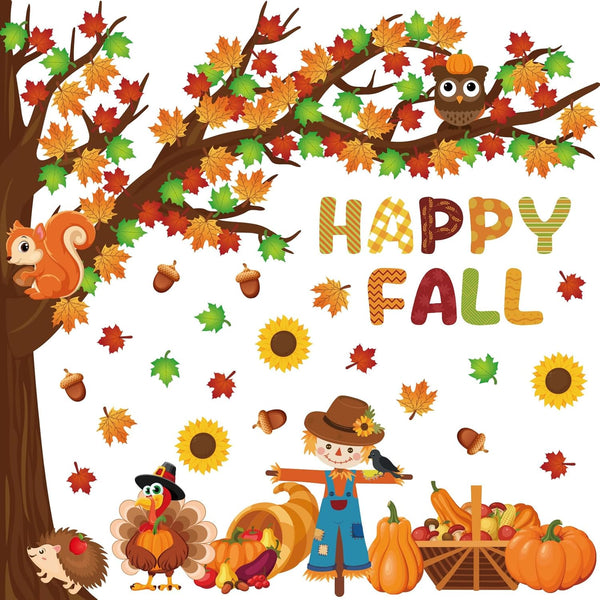 Fall Tree Bulletin Board Decorations for Classroom Autumn Thanksgiving Cutouts for School Home Decor