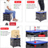 dbest products Quik Cart Collapsible Rolling Crate on Wheels - 80 lbs Capacity, Blue Lid, Heavy Duty