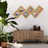 SUNGIFT Cork Board 12"x12" - 1/2" Thick Square Bulletin Boards 6 Pack with 50 Push Pins for Wall