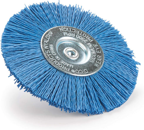 Dico Products 7200042 Blue Nylox Wheel Brush 4" 240 Grit