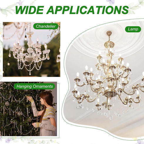 100Pcs 25mm/0.98" uxcell Chandelier Connector Clip, Copper Crystal Chandelier Pin, Lamp Connectors Clips Replacement