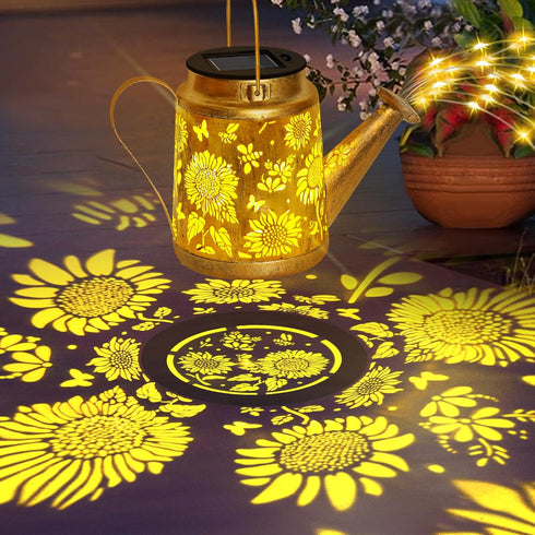 ostritec Mothers Day Gifts, Solar Lanterns Garden Decor Sunflower Lights, Large Hanging Lantern with Shepherd Hook