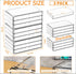Yieach 11.1 Inch Stackable,3 Pack Long Clear Drawer Organizers Small Acrylic Drawers,School,Office Supplies Organizer
