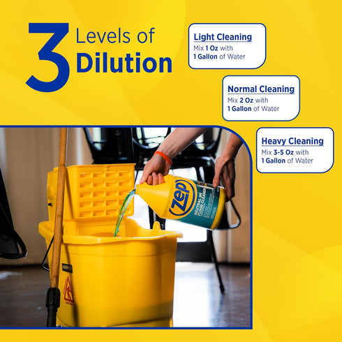 1 ZUNEUT128 Zep Neutral PH Industrial Floor Cleaner - Gallon - - Concentrated Pro Trusted All-Purpose Floor Cleaner