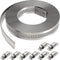 Stainless Steel Hose Clamp Assortment Kit, 13FT Metal Strap + 8 Stronger Fasteners for Duct Pipe Clamping