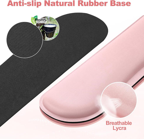 Upgrade Cleanable PU Leather Keyboard Wrist Pillow Rest Pad - Gimars Enlarge Mouse Cushion Support for Office