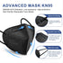 KN95 100 Pack 5-Layer 5 Face Masks Black Adults - Disposable Masks Comfortable Safety Face Masks & Adjustable Masks