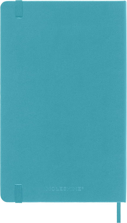 Moleskine Classic Notebook, Hard Cover, Large (5" x 8.25") Plain/Blank, Reef Blue, 240 Pages