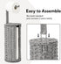 4 GRANNY SAYS Wicker Freestanding Toilet Paper Holder Stand with Storage, Modern Covered Toilet Paper Stand for Rolls
