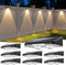 Solar Fence Lights Outdoor, 7 Fixed Colors Color Changing IP65 Waterproof Solar