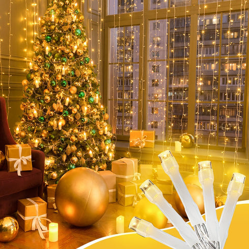 210 70FT LEDs Warm White LED String Lights Transparent Wire, Waterproof & Connectable Christmas Tree Lights for Indoor