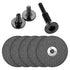 5Pcs Cut Off Wheels 3 inch with 1/4 Stem Mandrel Kit for Die Grinder - 3/8" Arbor Hole Cutting Wheel for Metal