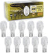Diximus - 10 Pack Landscape Light Bulbs, Low Voltage T5 Malibu 4W Garden Bulbs, 12V Wedge Base