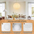 WOLEILEJIN set 2, 12"x12'' White Round Paper Lantern Lampshades of Small Paper Lanterns Pendant Light Shades, Chinese