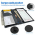 Qindaiwen 5x9" Server Book for Waitress, PU Leather Waiter Books, Restaurant Guest Check Organizer and Zipper High
