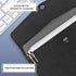 Toplive Document File Folder - Waterproof Thin PU Leather A4 Envelope Folder with Magnetic Closure, Black