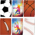 Sport Pocket Folders, Basketball Football Theme, Back to School Supplies, 12 Count, 8.6 x 11.8 Inch