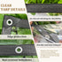 6x8ft 14Mil Grommets Tearproof Clear Vinyl Tarp Thickened Heavy Duty Clear Tarps with Reinforced Edges for Greenhouse
