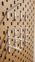 'Just Hanging' Pegboard Hook Packs for IKEA SKADIS Pegboard, Display Hook Accessory (Glossy White, 16pk)