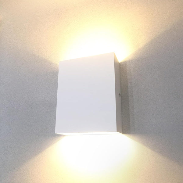 KICAAO LED Wall Sconces Set of Two, 12W Modern Wall Lamp, White