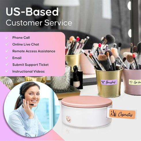 M300 Portable Thermal Sticker Printer for Bluetooth Wireless Smart Phone Label Maker, Rechargeable Inkless, Pink Round