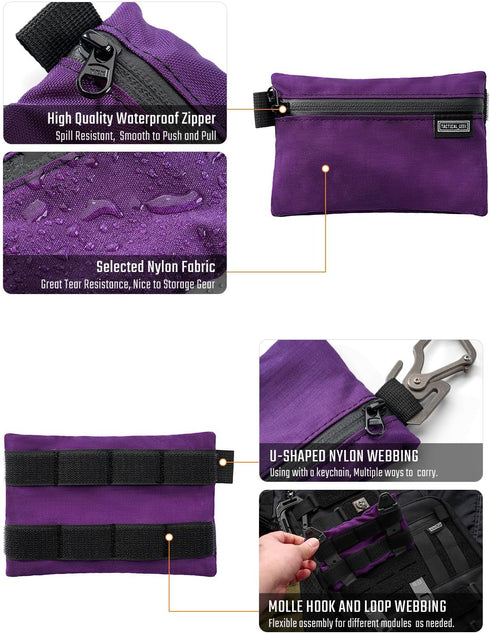 A5 Set, TACTICAL_GEEK Storage EDC Storage Pouch Molle EDC Gadget Pouch, Multi-Functional Utility Small Tool Pocket